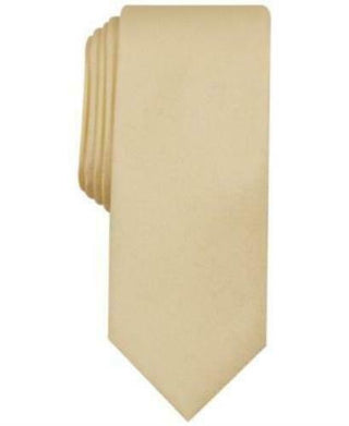 Bar III Men's Valley Solid Skinny Tie  Brown Size Regular