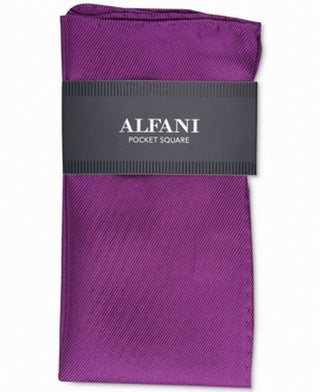 Lenço de bolso de seda de sarja sólida Alfani masculino roxo escuro tamanho regular