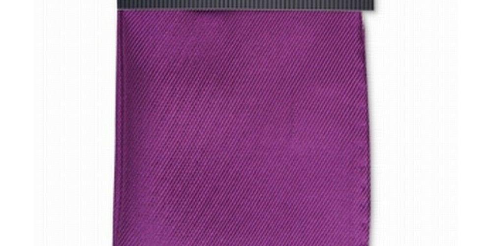 Lenço de bolso de seda de sarja sólida Alfani masculino roxo escuro tamanho regular