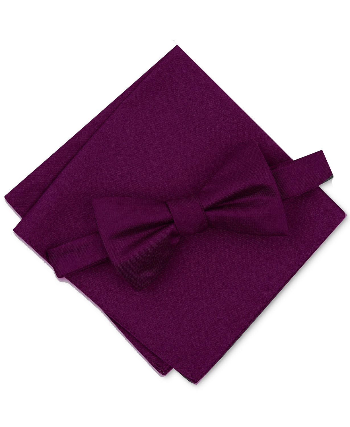 Conjunto de gravata borboleta pré-amarrada e lenço de bolso texturizado sólido Alfani masculino, roxo, tamanho regular
