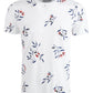 Camiseta masculina American Rag com estampa floral e estampa de parede, tamanho extra grande, branca