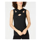 Top feminino com recorte cruzado da INC International Concepts, preto, tamanho grande