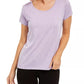Camiseta feminina listrada com costas em treliça Ideology, roxa, tamanho X-S