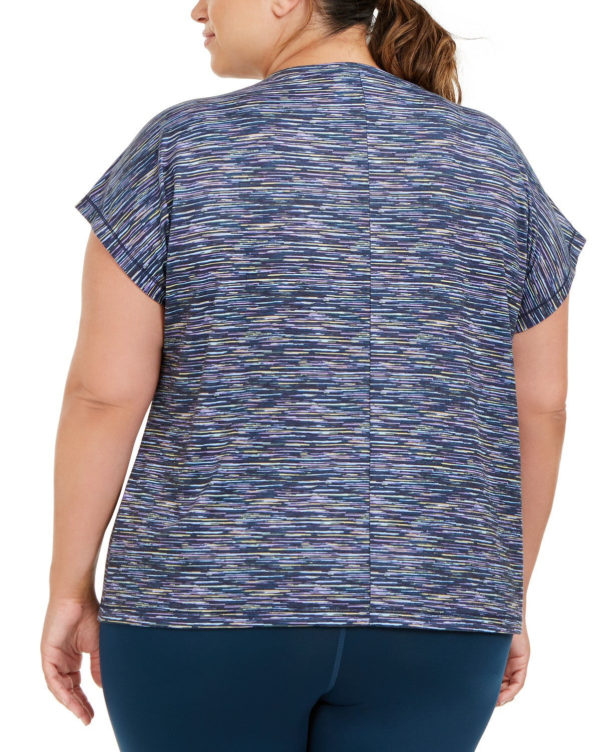 Camiseta feminina estampada plus size Ideology com manga dolman, verde, tamanho 2, extra grande