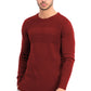 Suéter masculino de algodão liso texturizado com gola redonda, tamanho 2XL, vermelho, Club Room