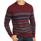 Suéter listrado masculino de algodão Club Room, vermelho, tamanho XX-G