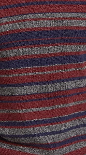Suéter listrado masculino de algodão Club Room, vermelho, tamanho XX-G
