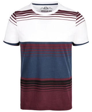 Camiseta listrada masculina American Rag Gradient Block, azul marinho, tamanho GG