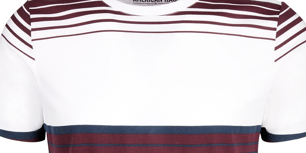 Camiseta listrada masculina American Rag Gradient Block, azul marinho, tamanho GG