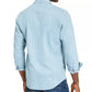 Camisa masculina American Rag Antonio Western azul tamanho grande