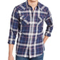 Camisa xadrez masculina American Rag Western azul-marinho
