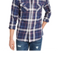 Camisa xadrez masculina American Rag Western azul-marinho