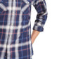 Camisa xadrez masculina American Rag Western azul-marinho