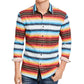 Camisa listrada masculina American Rag Frequency, branca, tamanho X-S