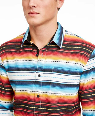 Camisa listrada masculina American Rag Frequency, branca, tamanho X-S