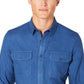 Camisa texturizada Grindle masculina American Rag azul
