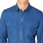 Camisa texturizada Grindle masculina American Rag, azul, tamanho pequeno