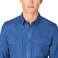 Camisa texturizada Grindle masculina American Rag azul
