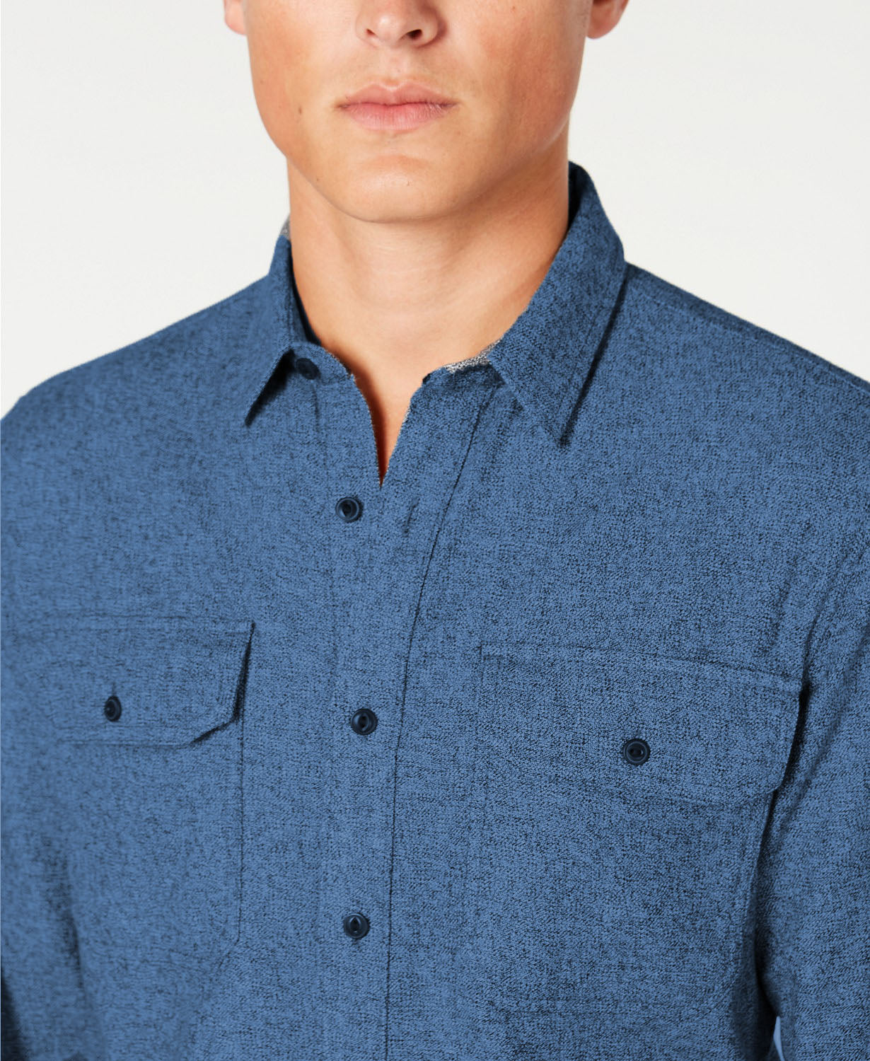 Camisa texturizada Grindle masculina American Rag, azul, tamanho extragrande