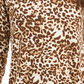 Blusa feminina com estampa animal Style &amp; Co, marrom, tamanho pequeno