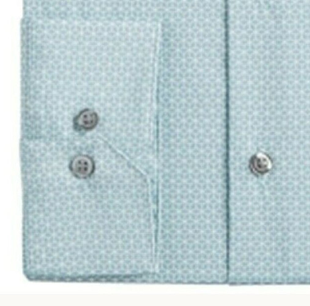 Camisa social elástica Alfani masculina slim fit, verde, tamanho 17x34-35