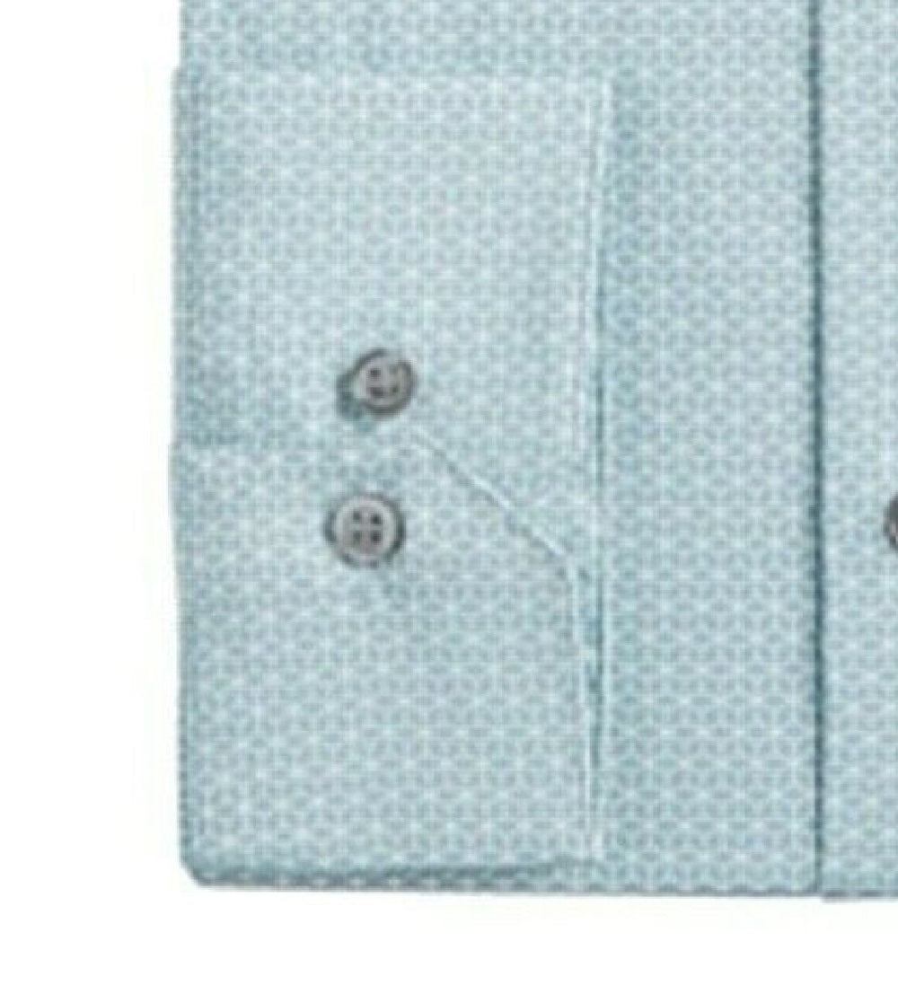 Camisa social Alfatech Slim-Fit Stretch com estampa de cubo, tamanho 32 x 33, cinza, masculina, Alfani