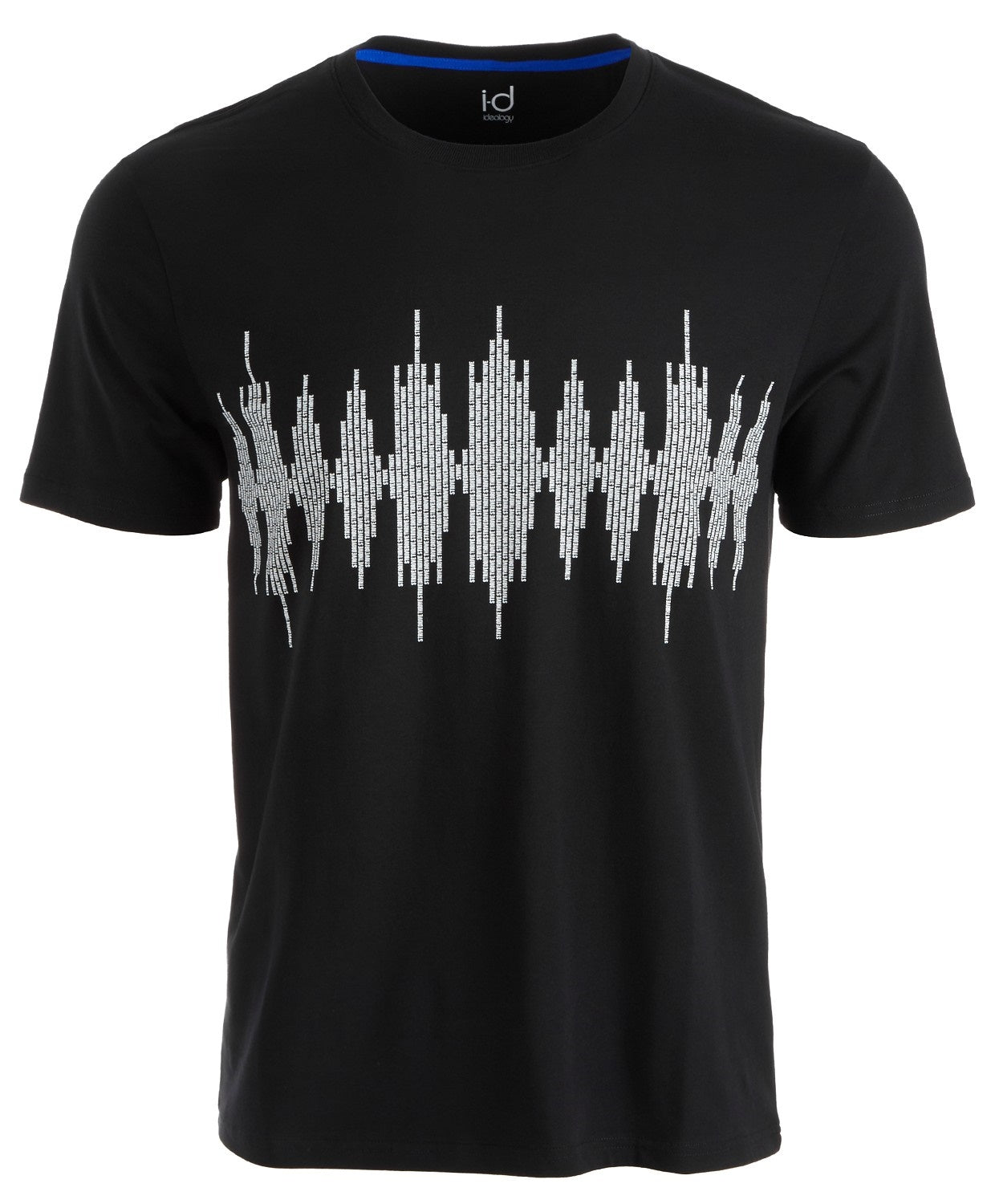 Camiseta gráfica masculina Ideology, preta, tamanho pequeno