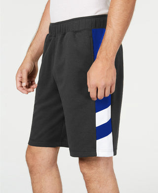 Shorts listrados laterais masculinos Ideology, preto, tamanho médio