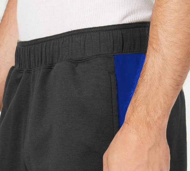 Shorts listrados laterais masculinos Ideology, preto, tamanho médio