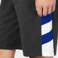 Shorts listrados laterais masculinos Ideology, preto, tamanho médio