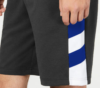 Shorts listrados laterais masculinos Ideology, preto, tamanho médio