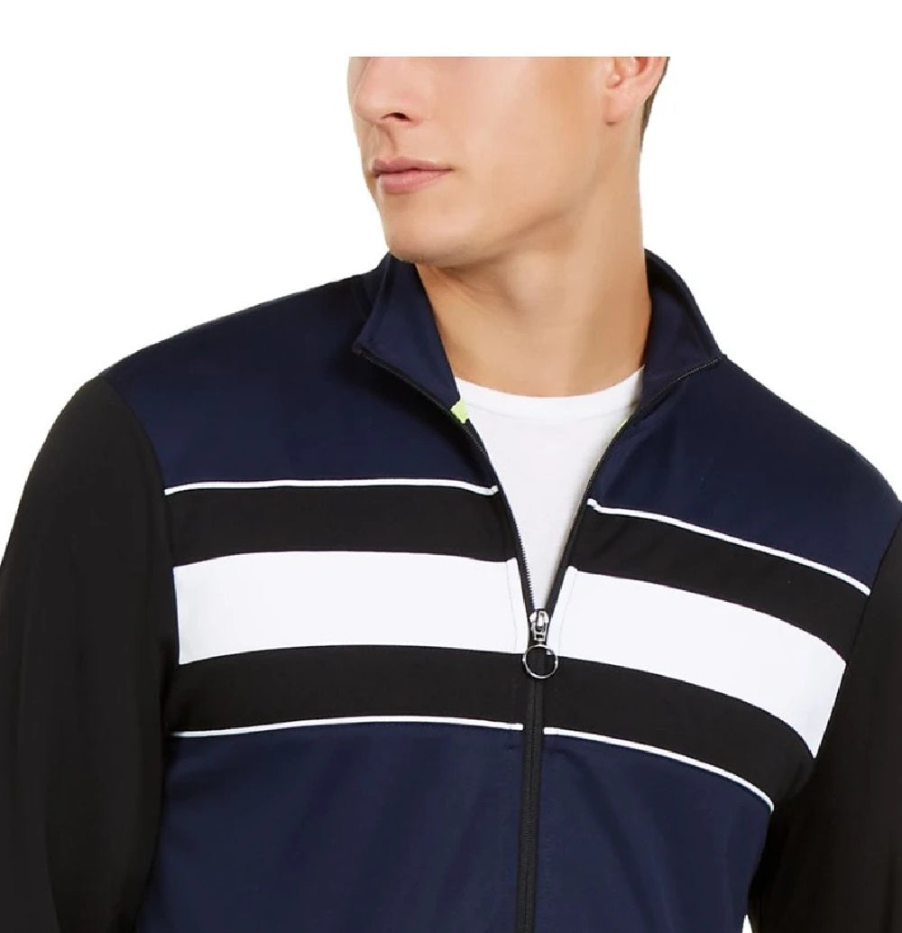 Jaqueta esportiva masculina Ideology Colorblocked azul marinho tamanho pequeno