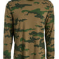 Camiseta masculina de manga comprida com estampa camuflada explodida Ideology, verde, tamanho grande