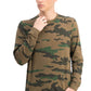Camiseta masculina de manga comprida com estampa camuflada explodida Ideology, verde, tamanho grande