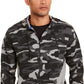 Jaqueta camuflada masculina Ideology Colorblocked, preta, tamanho médio