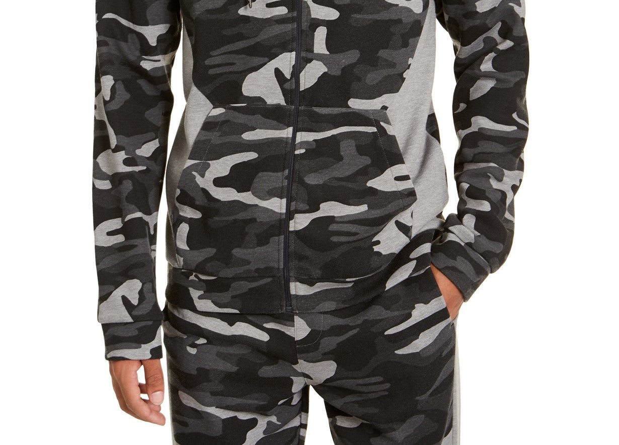 Jaqueta camuflada masculina Ideology Colorblocked, preta, tamanho médio