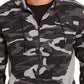 Jaqueta camuflada masculina Ideology Colorblocked, preta, tamanho XX-G