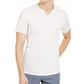 Camiseta texturizada masculina com gola dividida da INC International Concepts, branca, tamanho pequeno