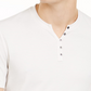 Camiseta texturizada masculina com gola dividida da INC International Concepts, branca, tamanho pequeno