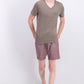 Camiseta masculina com decote em V e bolso, tamanho médio, cinza, da INC International Concepts