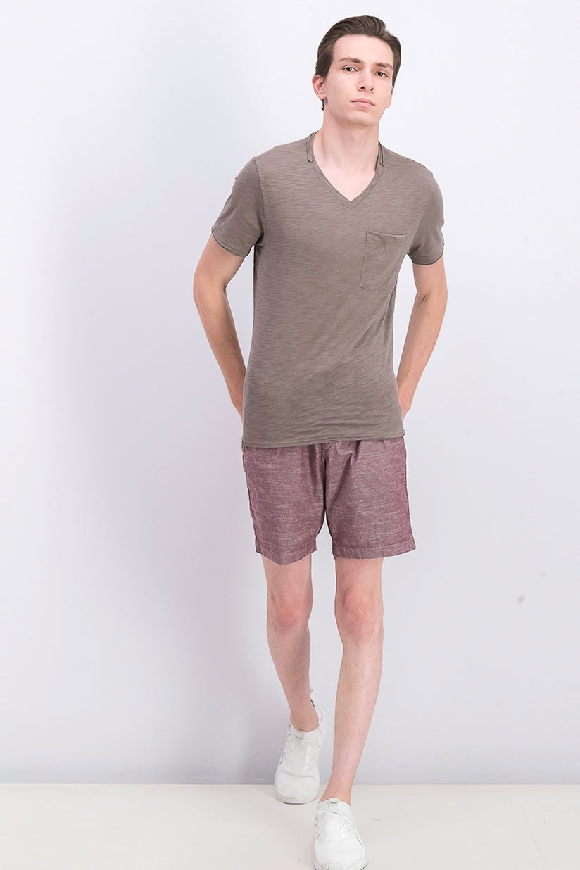 Camiseta masculina com decote em V e bolso, tamanho médio, cinza, da INC International Concepts