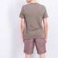 Camiseta masculina com decote em V e bolso, tamanho médio, cinza, da INC International Concepts