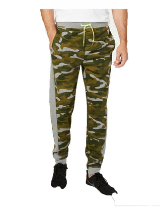 Calça de moletom camuflada com blocos de cores Ideology masculina, verde escuro, tamanho grande