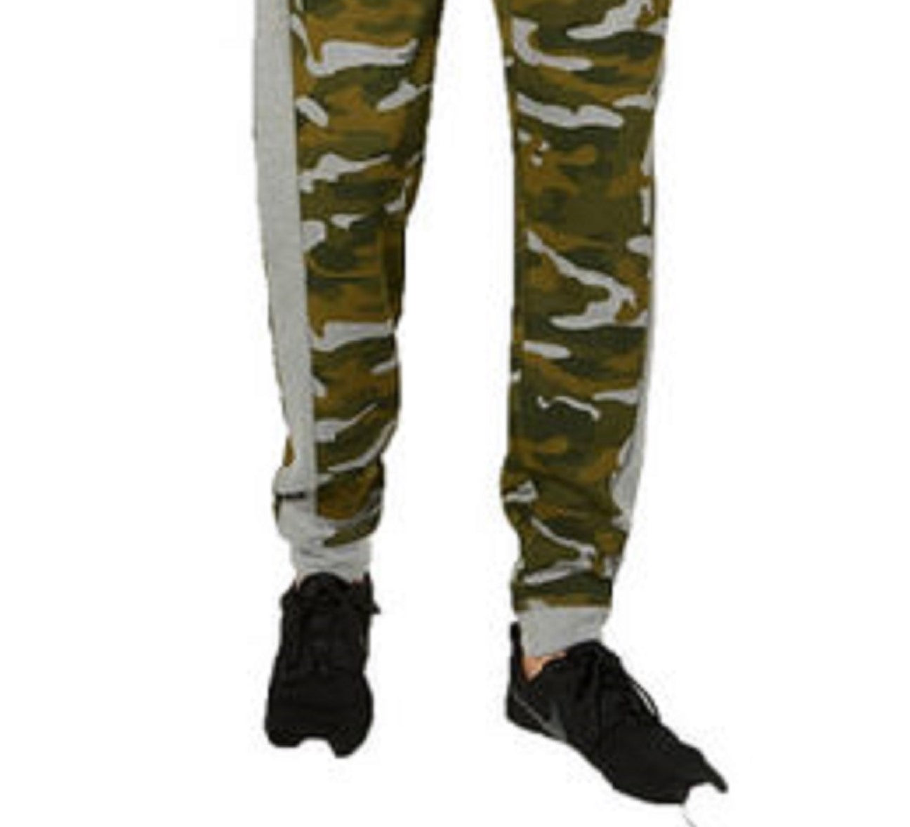 Calça de moletom camuflada com blocos de cores ID Ideology masculina, verde escuro, tamanho médio