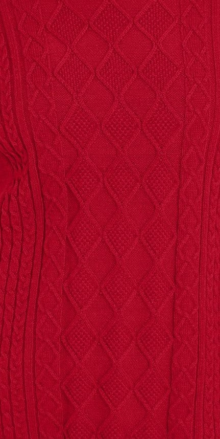 Suéter feminino Charter Club Cable vermelho escuro tamanho médio