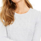 Suéter feminino Charter Club com decote redondo metálico e tricô trançado, branco, tamanho XX-G