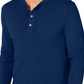 Camisa Henley Masculina Club Room Azul Escuro Tamanho Médio
