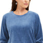 Karen Scott Moletom Feminino Petite Velour Azul Tamanho Petit