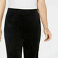 Calça de veludo feminina Karen Scott, preta, tamanho P