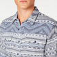 Camisa masculina geométrica jacquard American Rag cinza tamanho XXG